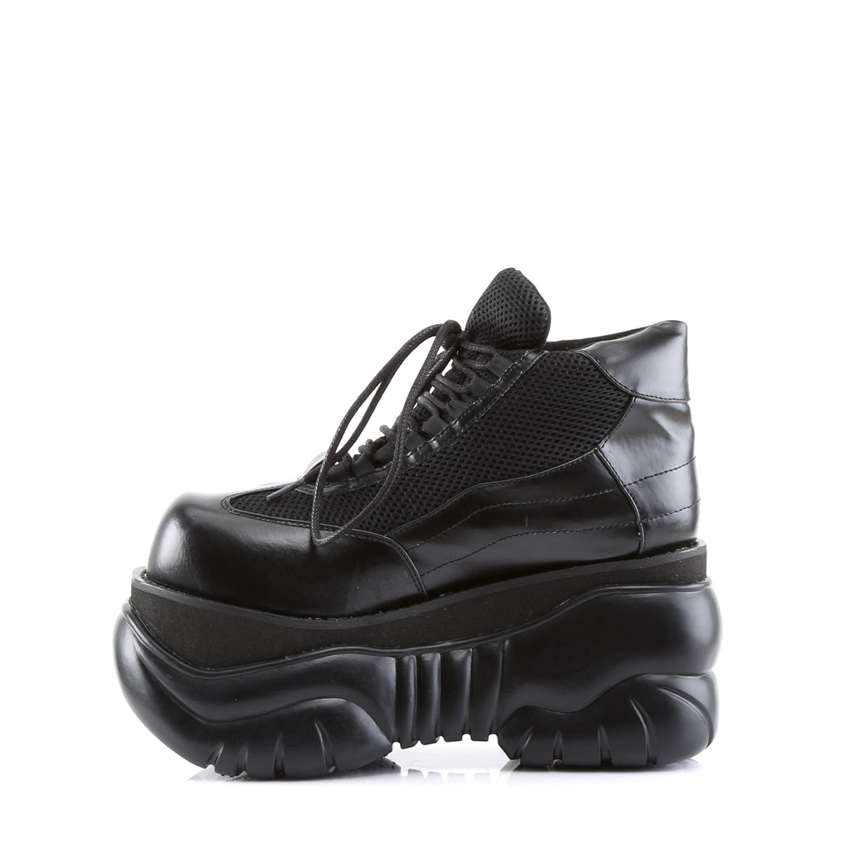 Demonia Cult Essential | "Boxer-01" Platforms - Black Vegan Leather