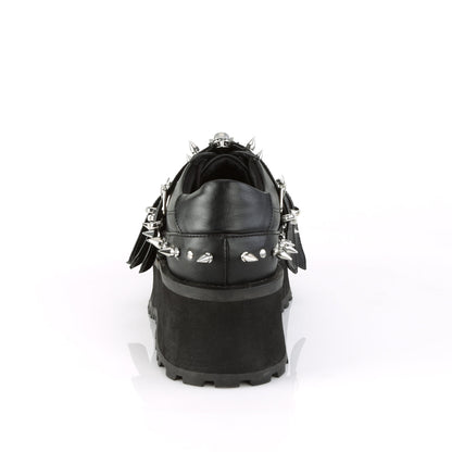 Demonia Cult Everyday | "Gravedigger-03" Platforms - Black Vegan Leather