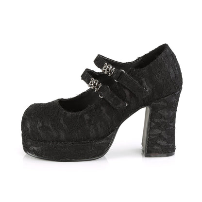 Demonia Cult Great Value | "Gothika-09" Platforms - Black Satin-Lace