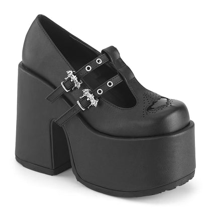 Demonia Cult Exclusive | "Camel-55" Platforms - Black Vegan Leather