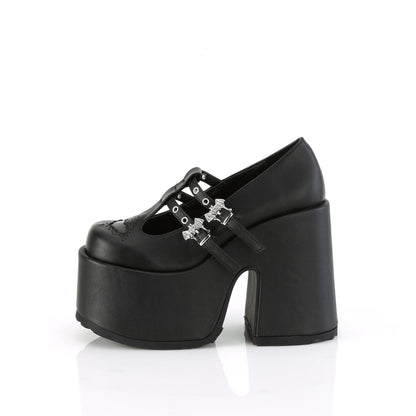Demonia Cult Exclusive | "Camel-55" Platforms - Black Vegan Leather