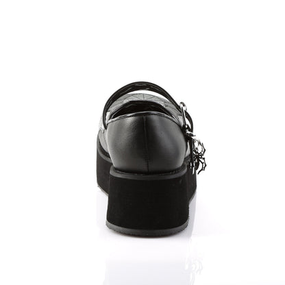 Demonia Cult Signature | "Sprite-05" Platforms - Black Vegan Leather-Black Patent
