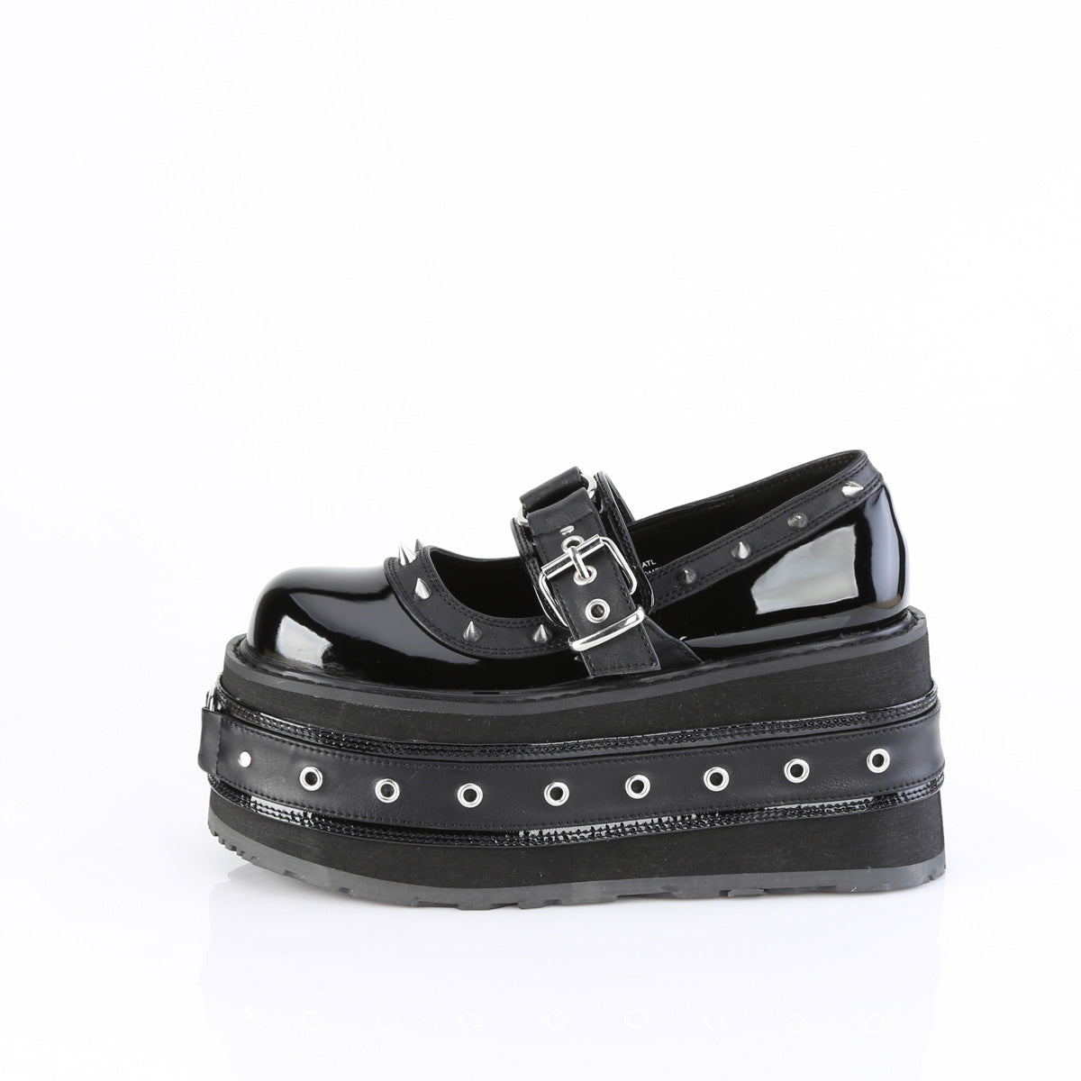 Demonia Cult Classic | "Damned-20" Platforms - Black Patent-Vegan Leather