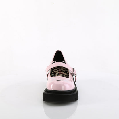 Demonia Cult Essential | "Renegade-56" Platforms - Baby Pink Patent