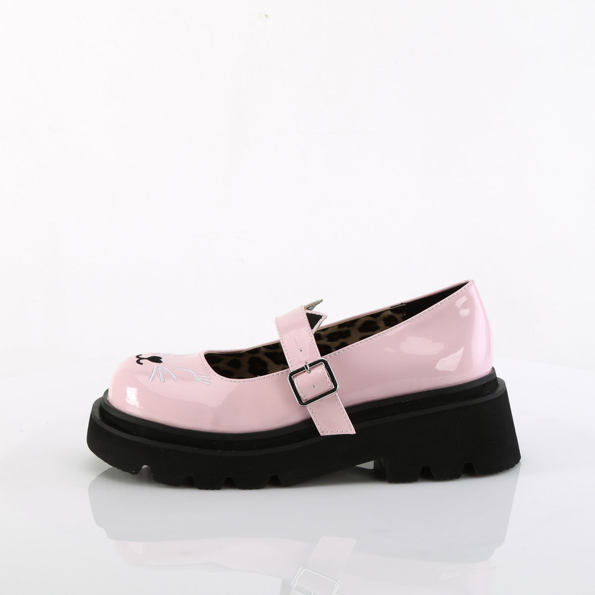 Demonia Cult Essential | "Renegade-56" Platforms - Baby Pink Patent