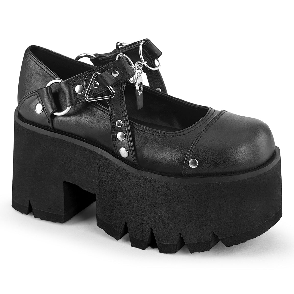 Demonia Cult Everyday | "Ashes-33" Platforms - Black Vegan Leather