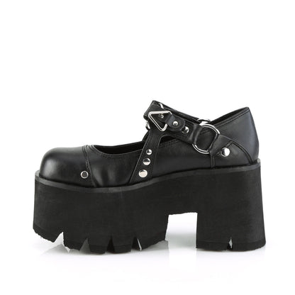 Demonia Cult Everyday | "Ashes-33" Platforms - Black Vegan Leather