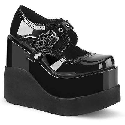 Demonia Cult Value | "Void-38" Platforms - Black Patent