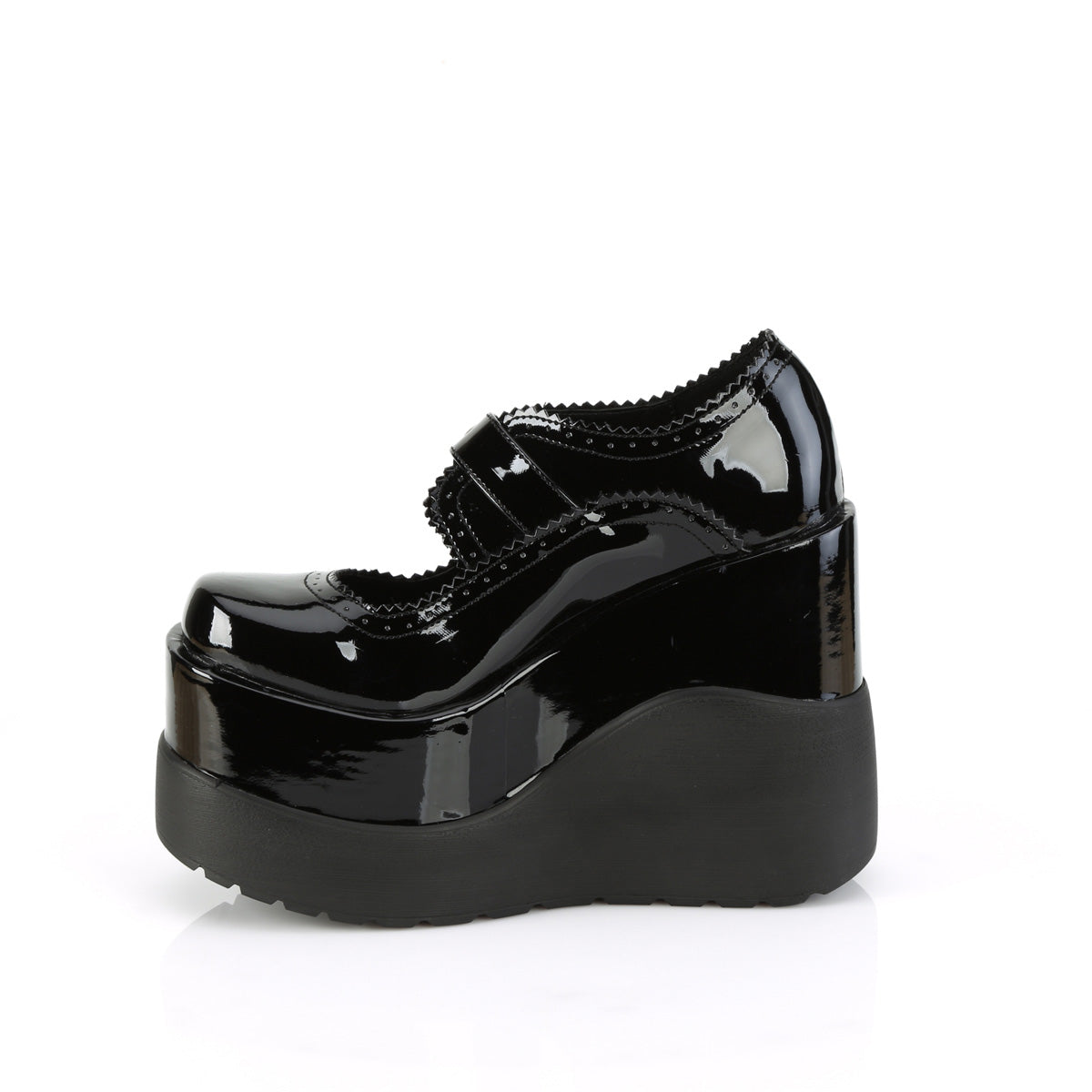 Demonia Cult Value | "Void-38" Platforms - Black Patent