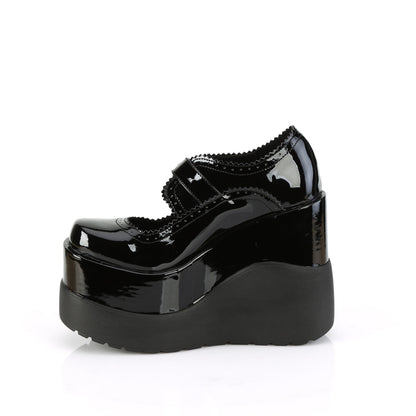 Demonia Cult Value | "Void-38" Platforms - Black Patent