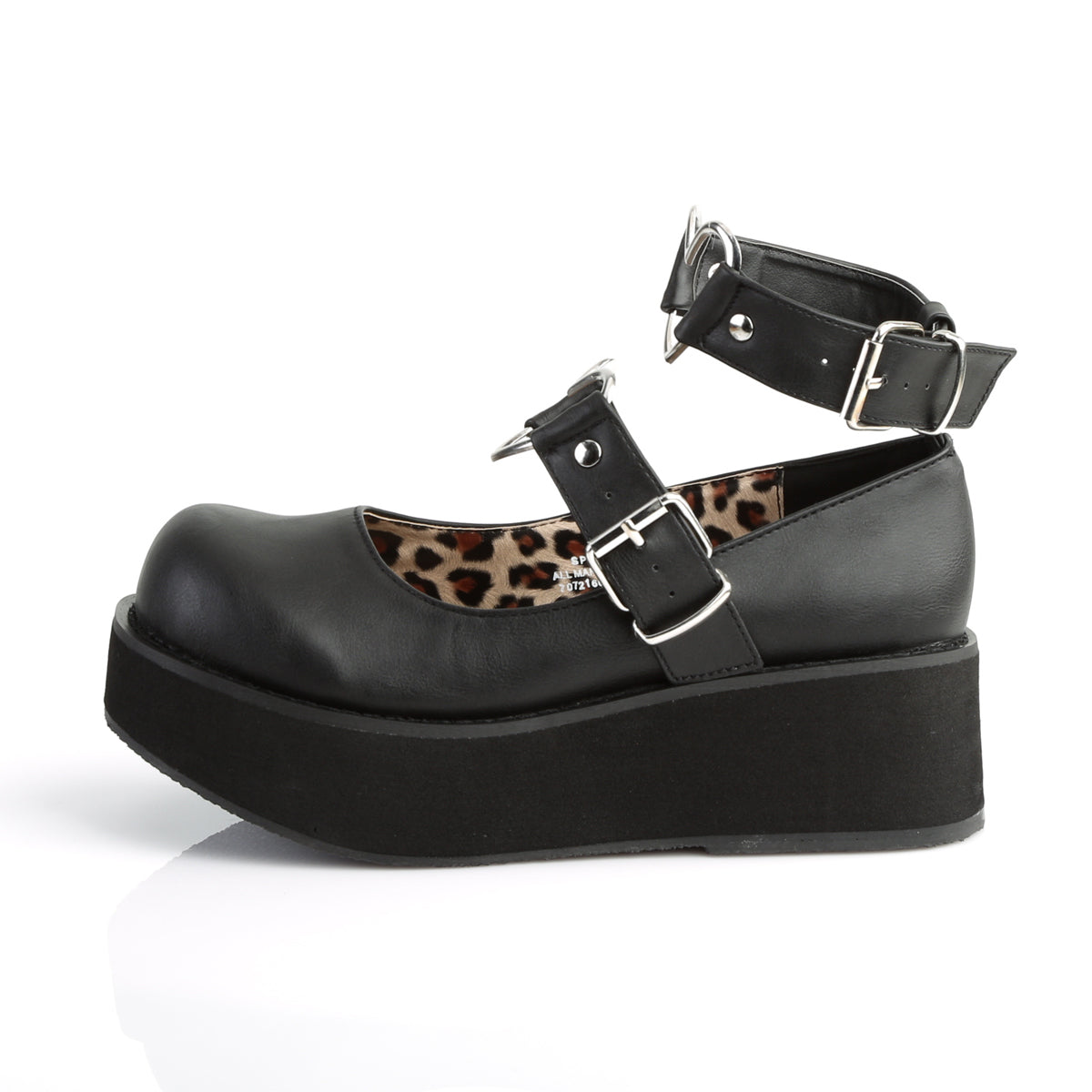 Demonia Cult Latest | "Sprite-02" Platforms - Black Vegan Leather