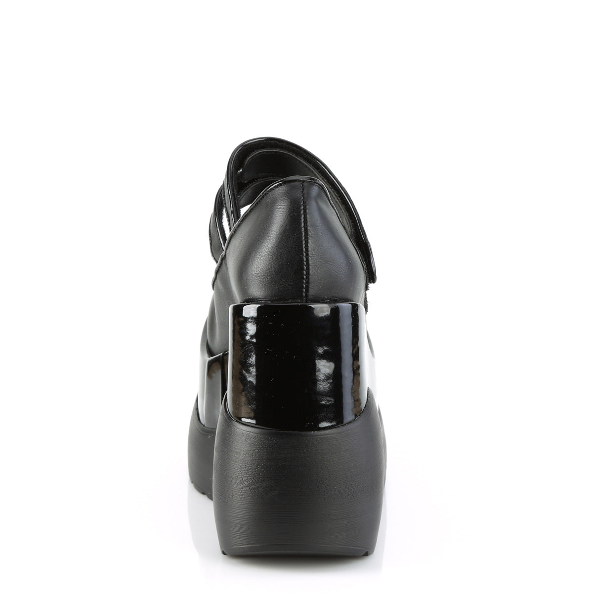 Demonia Cult Quality | "Void-37" Platforms - Black Vegan Leather-Patent