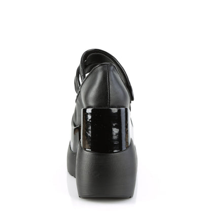 Demonia Cult Quality | "Void-37" Platforms - Black Vegan Leather-Patent