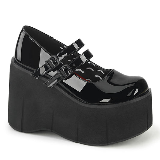 Demonia Cult Exclusive | "Kera-08" Platforms - Black Patent