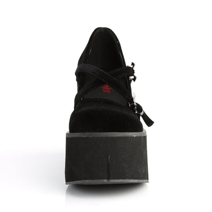 Demonia Cult Essential | "Kera-10" Platforms - Black Velvet