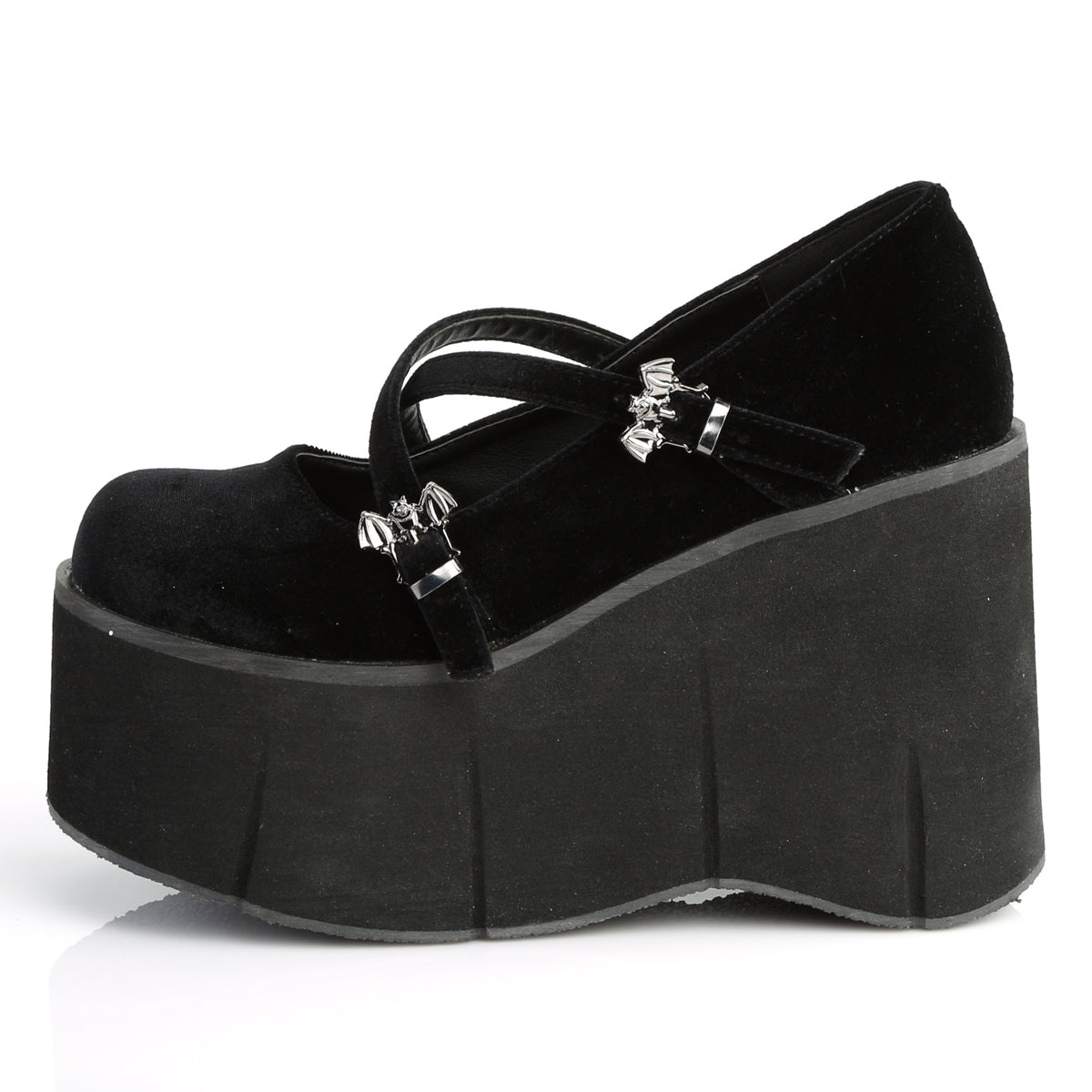 Demonia Cult Essential | "Kera-10" Platforms - Black Velvet