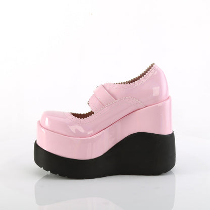 Demonia Cult Everyday | "Void-38" Platforms - Baby Pink Holo Patent