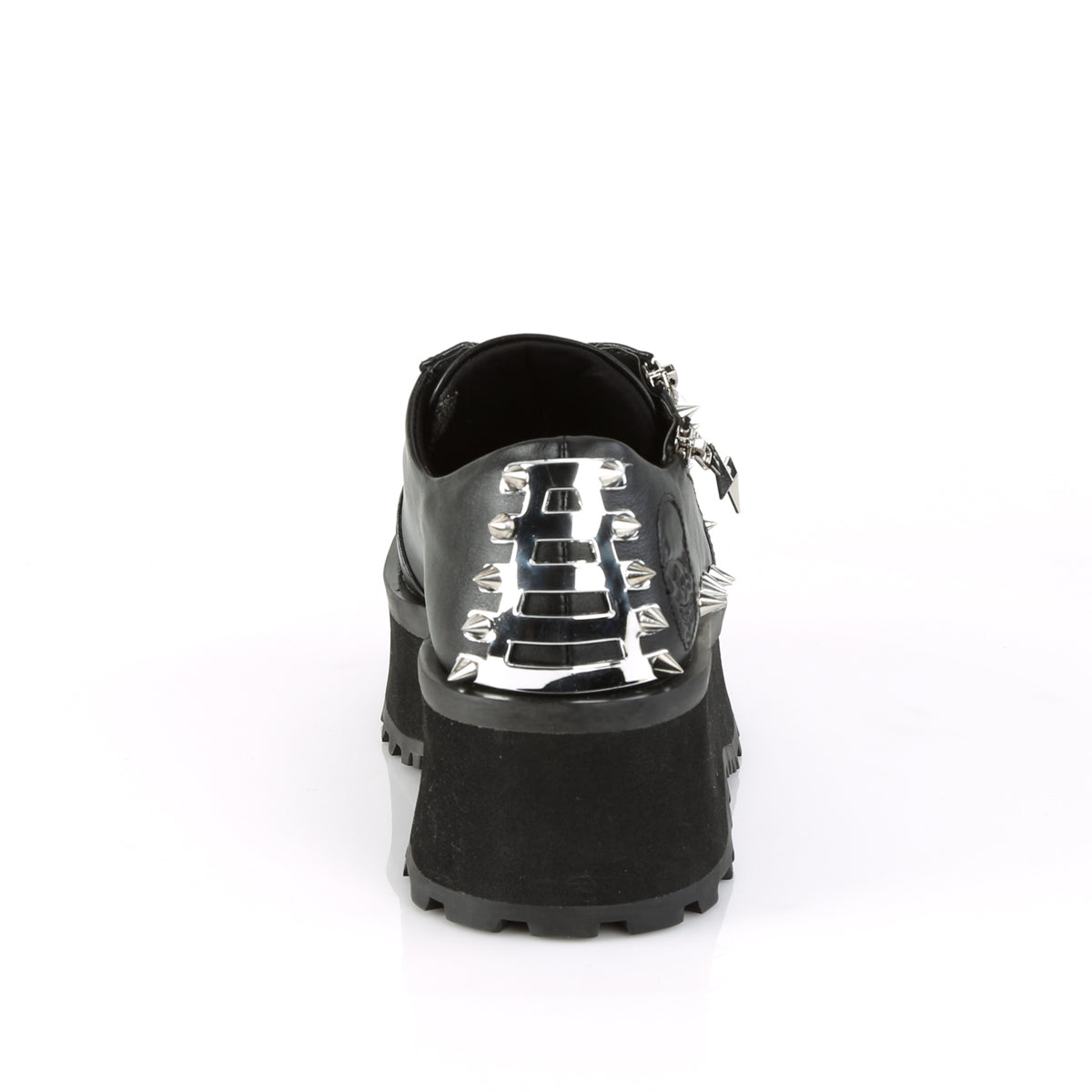 Demonia Cult Quality | "Gravedigger-04" Platforms - Black Vegan Leather