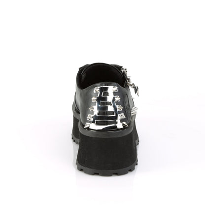 Demonia Cult Quality | "Gravedigger-04" Platforms - Black Vegan Leather