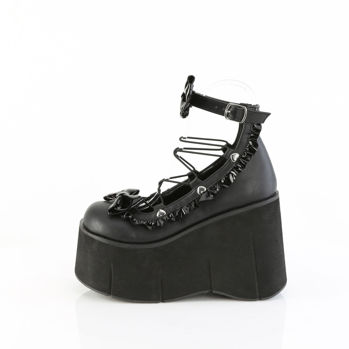 Demonia Cult Exclusive | "Kera-18" Platforms - Black Vegan Leather