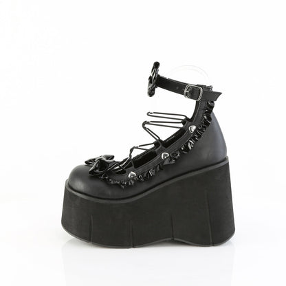 Demonia Cult Exclusive | "Kera-18" Platforms - Black Vegan Leather