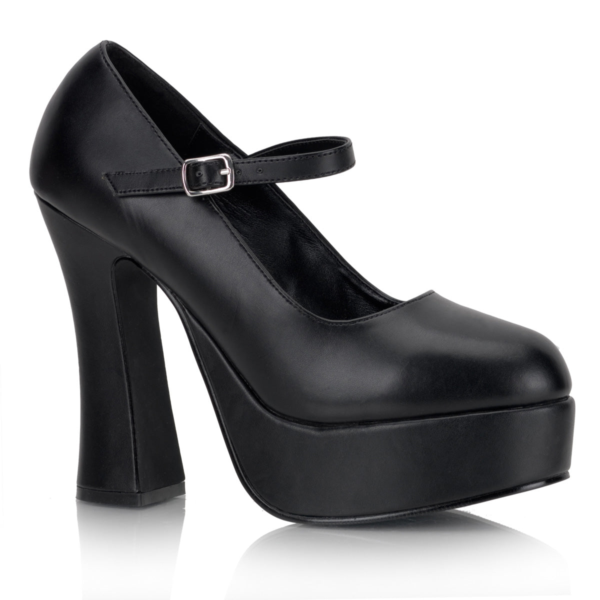 Demonia Cult Classic | "Dolly-50" Platforms - Black Vegan Leather