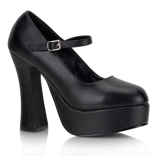 Demonia Cult Classic | "Dolly-50" Platforms - Black Vegan Leather