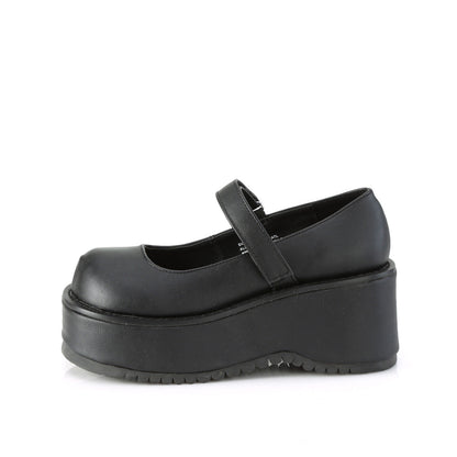 Demonia Cult Quality | "Dollie-01" Platforms - Black Vegan Leather