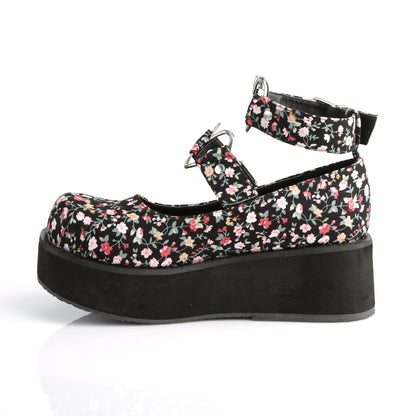 Demonia Cult Exclusive | "Sprite-02" Platforms - Floral Fabric