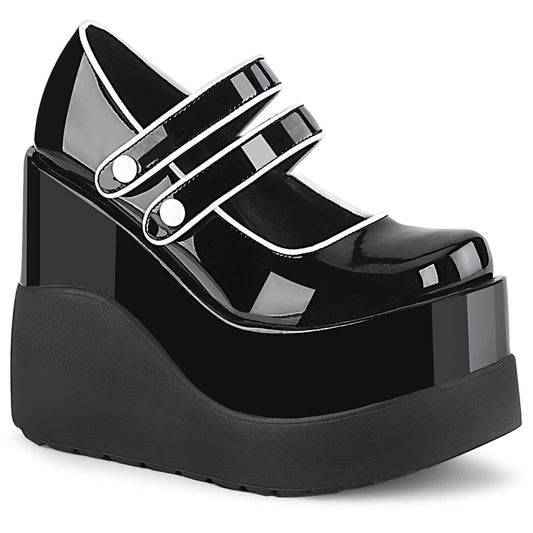 Demonia Cult Signature | "Void-37" Platforms - Black Patent