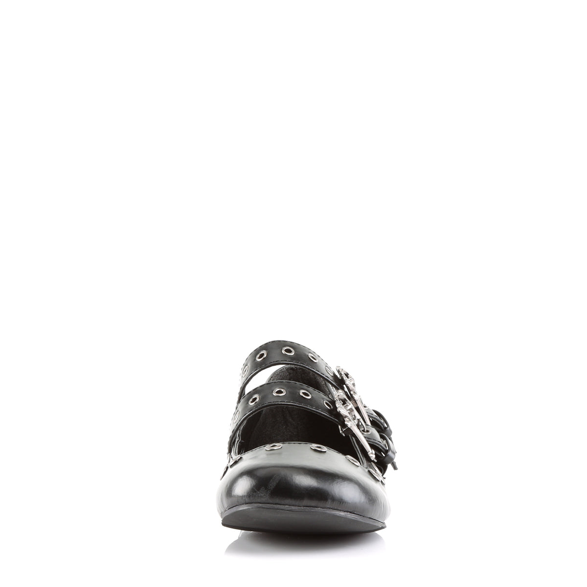 Demonia Cult Classic | "Daisy-03" Flats - Black Vegan Leather