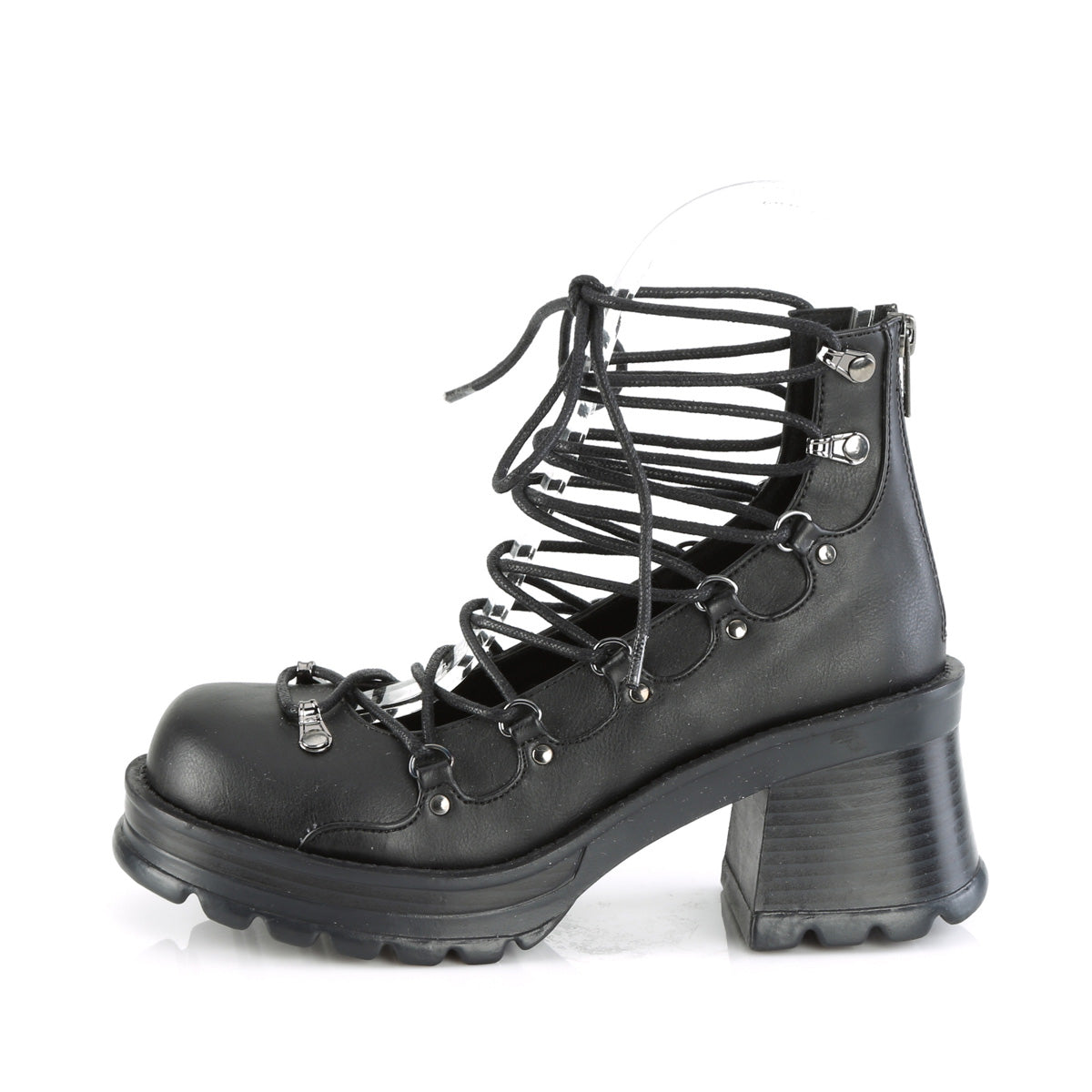 Demonia Cult Great Value | "Bratty-32" Sandals - Black Vegan Leather