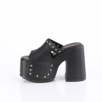 Demonia Cult Exclusive | "Camel-109" Sandals - Black Vegan Leather