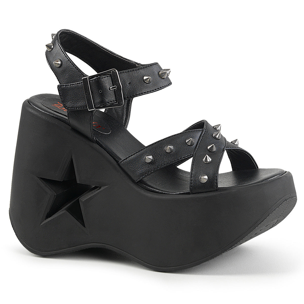 Demonia Cult Value | "Dynamite-02" Sandals - Black Vegan Leather