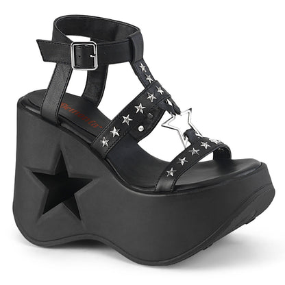 Demonia Cult Great Value | "Dynamite-12" Sandals - Black Vegan Leather