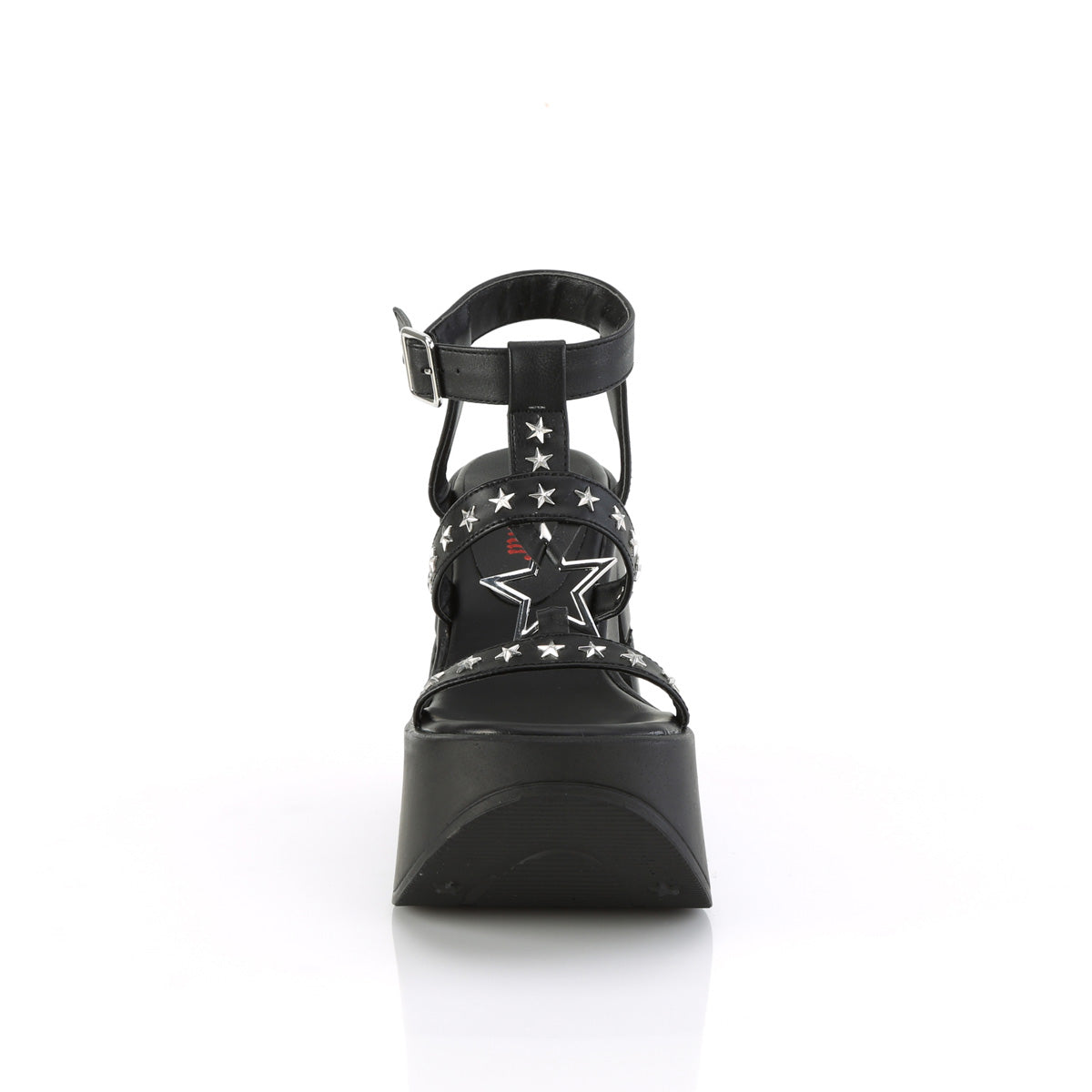 Demonia Cult Great Value | "Dynamite-12" Sandals - Black Vegan Leather