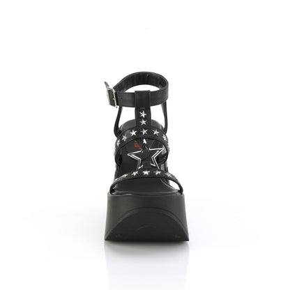 Demonia Cult Great Value | "Dynamite-12" Sandals - Black Vegan Leather