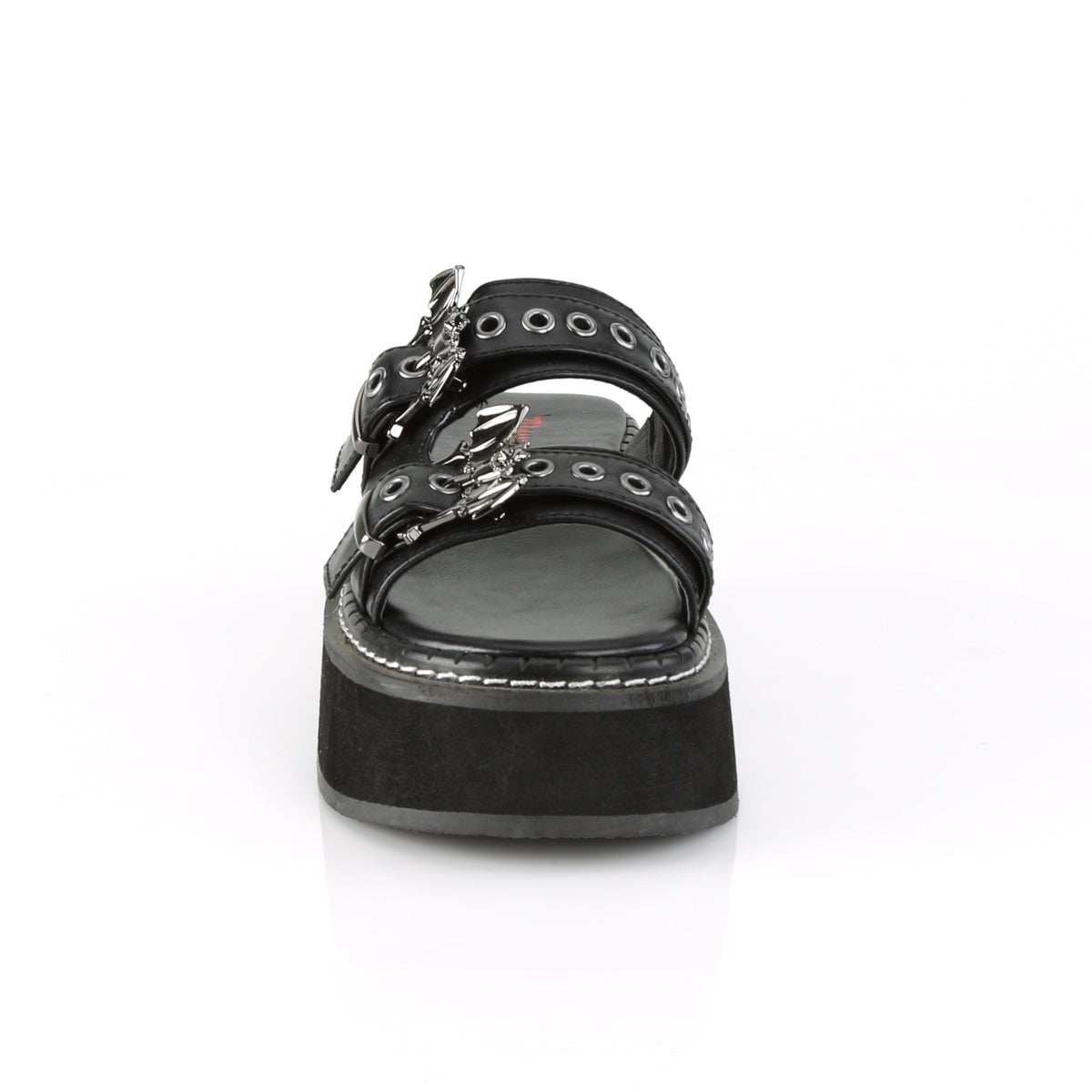Demonia Cult Quality | "Emily-100" Sandals - Black Vegan Leather