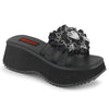 Black Vegan Leather-Satin