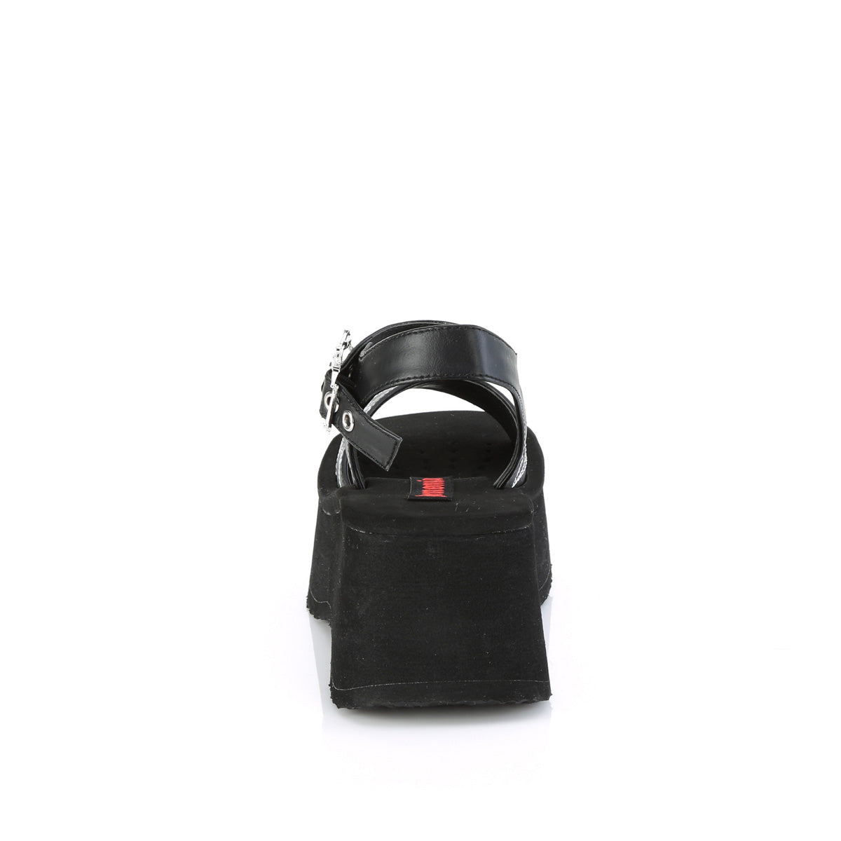 Demonia Cult Classic | "Funn-10" Sandals - Black Vegan Leather
