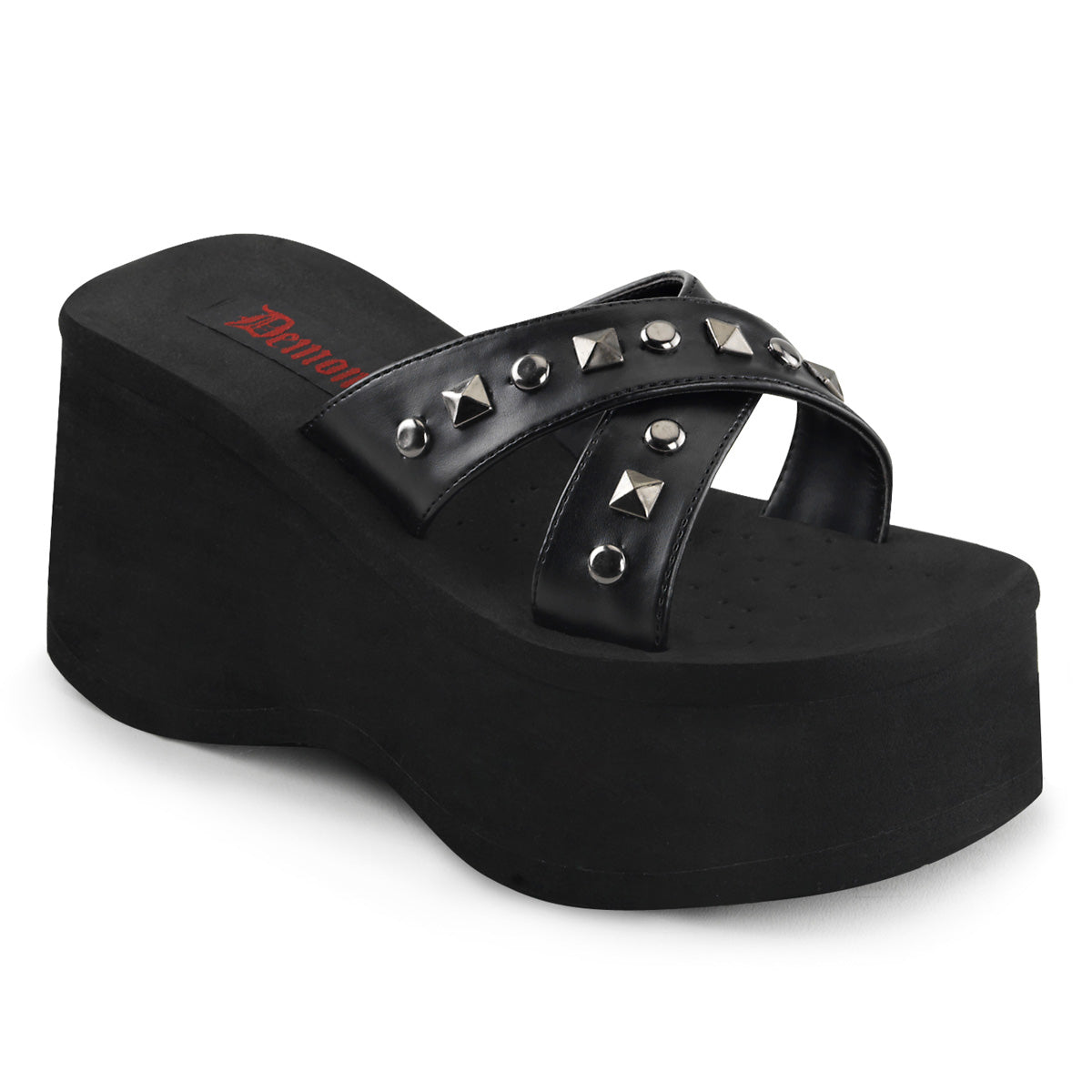 Demonia Cult Value | "Funn-29" Sandals - Black Vegan Leather