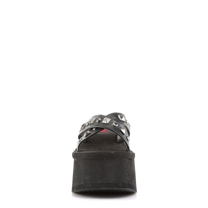 Demonia Cult Value | "Funn-29" Sandals - Black Vegan Leather