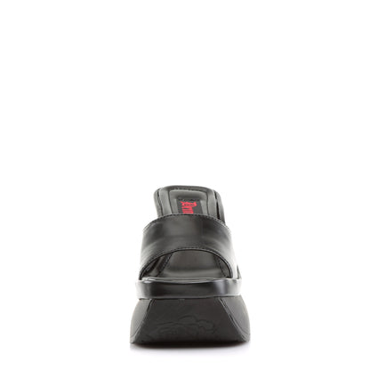 Demonia Cult Quality | "Pace-01" Sandals - Black Vegan Leather