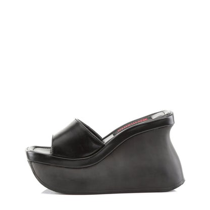 Demonia Cult Quality | "Pace-01" Sandals - Black Vegan Leather