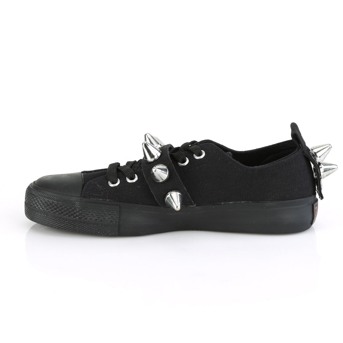 Demonia Cult Quality | "Deviant-04" Sneakers - Black Canvas