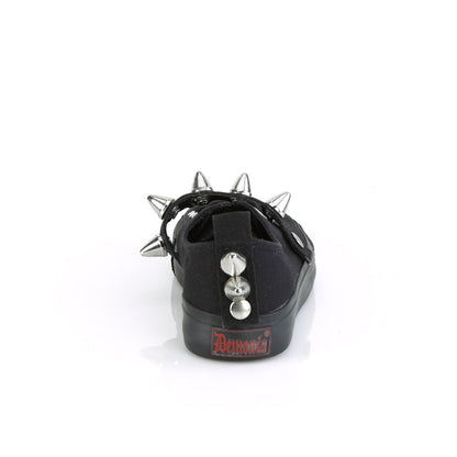 Demonia Cult Quality | "Deviant-04" Sneakers - Black Canvas