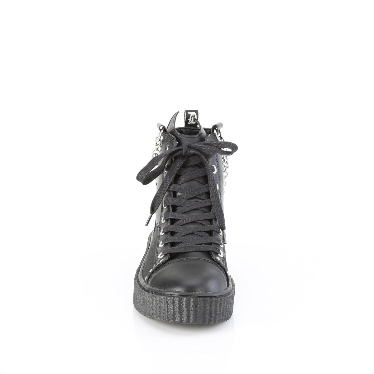 Demonia Cult Exclusive | "Sneeker-230" Sneakers - Black Canvas-Vegan Leather