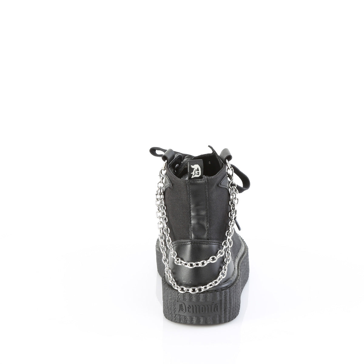 Demonia Cult Exclusive | "Sneeker-230" Sneakers - Black Canvas-Vegan Leather