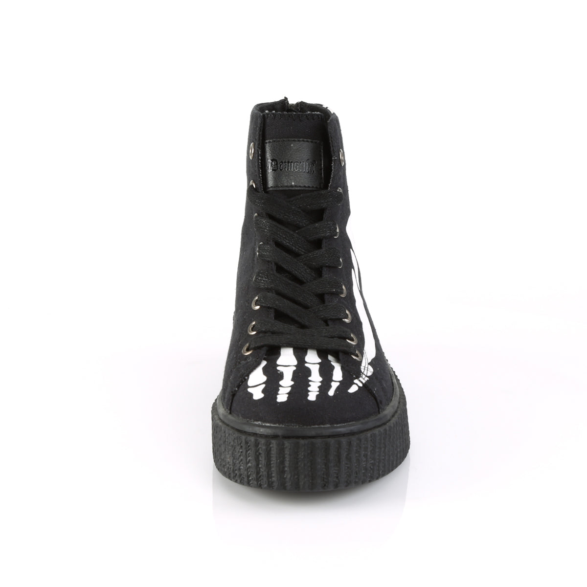 Demonia Cult Signature | "Sneeker-252" Sneakers - Black Canvas
