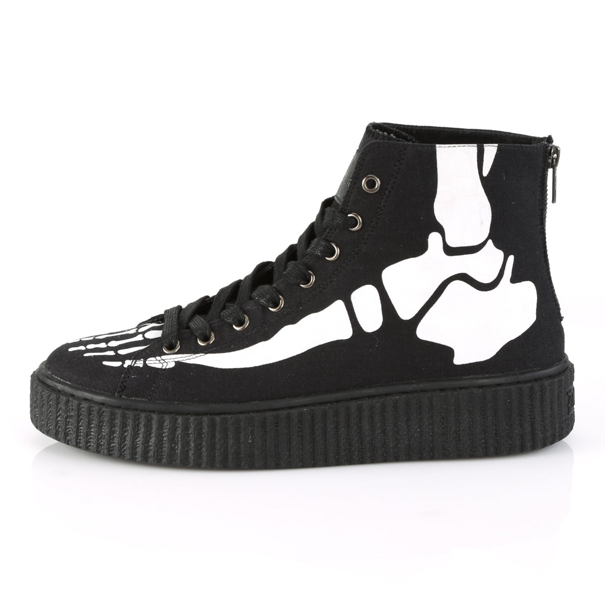 Demonia Cult Signature | "Sneeker-252" Sneakers - Black Canvas